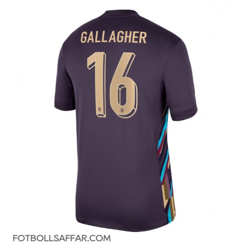 England Conor Gallagher #16 Bortatröja EM 2024 Kortärmad